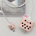 FACTOTECH Protective Charging Case for iPhone 11/12/13/14/15/16/Pro Max,for 18W/20W Charger and Charging Cable,Have Durable Cable Sleeve -Milk Bottle