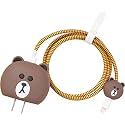 FACTOTECH Protective Charging Case for iPhone 11/12/13/14/15/16/Pro Max,for 18W/20W Charger and Charging Cable,Have Durable Cable Sleeve -Brown Bear