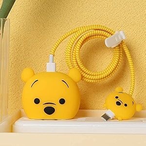 factotech protective charging case for iphone 111213141516pro maxfor 18w20w charger and charging cablehave durable cable sleeve -winniee the pooh