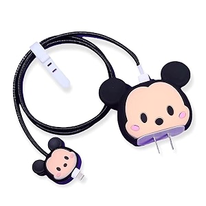 factotech protective charging case for iphone 111213141516pro maxfor 18w20w charger and charging cablehave durable cable sleeve -mickey mouse 1