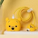 FACTOTECH Protective Charging Case for iPhone 11/12/13/14/15/16/Pro Max,for 18W/20W Charger and Charging Cable,Have Durable Cable Sleeve -WINNIEE The Pooh