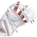 FACTOTECH Protective Charging Case for iPhone 11/12/13/14/15/16/Pro Max,for 18W/20W Charger and Charging Cable,Have Durable Cable Sleeve -White Butterfly