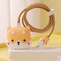 FACTOTECH Protective Charging Case for iPhone 11/12/13/14/15/16/Pro Max,for 18W/20W Charger and Charging Cable,Have Durable Cable Sleeve -Shiba Inu