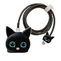 FACTOTECH Protective Charging Case for iPhone 11/12/13/14/15/16/Pro Max,for 18W/20W Charger and Charging Cable,Have Durable Cable Sleeve -Black CAT