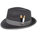 Fedora Hats for Men &amp; Women Short Brim Felt hat Trilby Fedora with Feather Panama Dress Hat