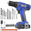 FADAKWALT 20V MAX Cordless Drill Set,Power Drill Kit with Lithium-Ion and charger, 3/8-Inch Keyless Chuck, 2 Variable Speed 21+1 Torque Setting Power Tools Kit，280 inch-lbs with LED Electric Drill Set