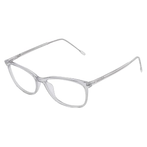 faddish anti-glare rectangular unisex spectacle frame with uv400 amp bluelight blocking computer glasses for eye safety from bluelight by computer mobileskuddy c110 bblblue blockuv400transparent