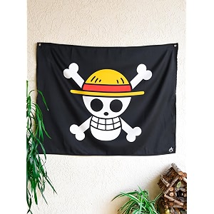anime flag mini tapestry mugiwara pirate logo printed anime theme backdrop for wall hanging home decor bedroom living room 355 x 275 in