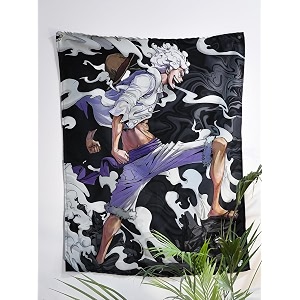 anime inspired flag mini tapestry gear five printed anime theme backdrop for wall hanging home decor bedroom 355 x 275 in