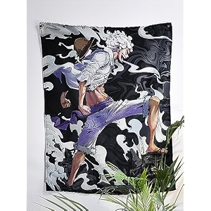 anime inspired flag mini tapestry gear five printed anime theme backdrop for wall hanging home decor bedroom 355 x 275 in