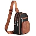 FADEON Sling Bags for Women Crossbody Bag, Designer PU Leather Sling Purse