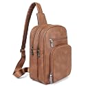 FADEON Sling Bags for Women Crossbody Bag, Designer PU Leather Sling Purse