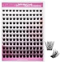FADLASH Lash Clusters Natural Eyelash Clusters 8-16mm DIY D Curl Cluster Eyelash Extensions Reusable Individual Lashes with Soft Thin Band for Self Use (R017, 8-16mm)