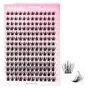 FADLASH Lash Clusters Wispy Eyelash Clusters D Curl Natural Individual Lashes 10-16 mm and Waterproof Cluster Eyelash Extensions with Soft Thin Band (JC07, 10-16mm)
