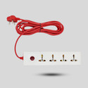FADMAN 5 Meter Long Cable | Universal Heavy Duty Power | 4 Socket Extension Boards (Multicolor, 5 m)