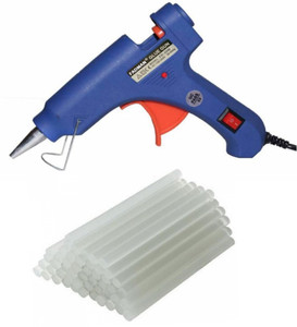 fadman blue mini 20 watt  25 glue sticks hot melt glue gun for art  crafts diy kirigami paper pcb plush toys crafts wood box standard temperature corded glue gun