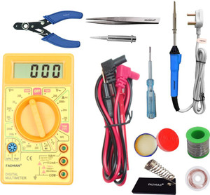 fadman mmtsckmolsqhr high quality 25w soldering iron equipments combo pack with digital multimeter