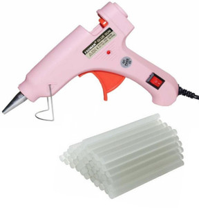 fadman pink mini 20 watt  25 glue sticks hot melt glue gun for art  craftsdiykirigamipaperpcbplush toyscraftswoodbox standard temperature corded glue gun