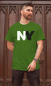FADMARK Men Typography Round Neck Pure Cotton Dark Green T-Shirt