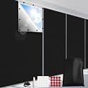 FADOTY 100% Blackout Curtains, 57"x 118" Portable Black Out Window Cover