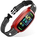 FAFAFROG Dog Bark Collar, Rechargeable Smart Collar, Anti Barking Training Collar with 5 Adjustable Sensitivity Beep Vibration, Bark Collar for Large Medium Small Dogs (Red)