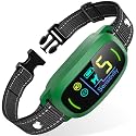 FAFAFROG Dog Bark Collar, Rechargeable Smart Collar, Anti Barking Training Collar with 5 Adjustable Sensitivity Beep Vibration, Bark Collar for Large Medium Small Dogs (Green)
