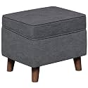 FAGAGA 18" Storage Ottoman with Adjustable Cover, Soft Step Stool