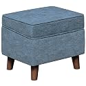 FAGAGA Foot Rest with Adjustable Cover, Storage Ottoman Dorm