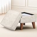 FAGAGA Ottoman Foot Rest, Small Footstool Ottoman with Adjustable Lid