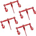 FAHKNS 4 Pack Chain Load Binder, 1/4-5/16 Inch Load Binders Working Load Limit with 2600 LBS,Breaking Strength 9200 LBS, with Grappling Hook, Tie Down Heavy Loads to A Truck or Flatbed Trail