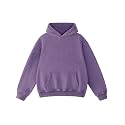 FAIABLE Mens Hoodies Oversized Unisex Acid Wash Hoodie Heavyweight Fleece Vintage Cotton Sweatshirt Men Women Streetwear