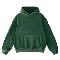FAIABLE Mens Hoodies Oversized Unisex Acid Wash Hoodie Heavyweight Fleece Vintage Cotton Sweatshirt Men Women Streetwear