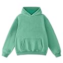 FAIABLE Mens Hoodies Oversized Unisex Acid Wash Hoodie Heavyweight Fleece Vintage Cotton Sweatshirt Men Women Streetwear