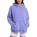 FAIABLE Womens Oversized Acid Wash Hoodie Unisex Heavyweight Fleece Cotton Hoodies Vintage Washed Sweatshirt for Women