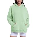 FAIABLE Womens Oversized Acid Wash Hoodie Unisex Heavyweight Fleece Cotton Hoodies Vintage Washed Sweatshirt for Women