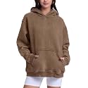 FAIABLE Womens Oversized Acid Wash Hoodie Unisex Heavyweight Fleece Cotton Hoodies Vintage Washed Sweatshirt for Women