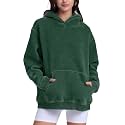 FAIABLE Womens Oversized Acid Wash Hoodie Unisex Heavyweight Fleece Cotton Hoodies Vintage Washed Sweatshirt for Women