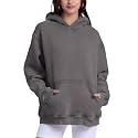 FAIABLE Womens Oversized Acid Wash Hoodie Unisex Heavyweight Fleece Cotton Hoodies Vintage Washed Sweatshirt for Women