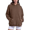 FAIABLE Womens Oversized Acid Wash Hoodie Unisex Heavyweight Fleece Cotton Hoodies Vintage Washed Sweatshirt for Women