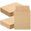 Fainne 100 Pcs Library Card Pockets with Checkout Cards,Brown