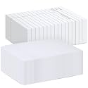 Fainne 100 Pcs Library Card Pockets with Checkout Cards,White