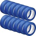 Fainne 12 Rolls Blue Painters Paint Masking Tape, Blue, 1 Inch X 55 Yards