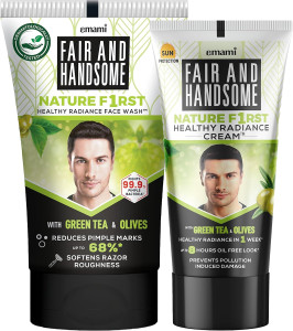 fair and handsome nature first radiance combo for men  cream 60 gm  face wash 100gm