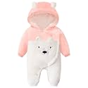 Fairy Baby Newborn Baby Snowsuit Bear Suit Romper Winter Warm Coat Infant Fleece Footie Jumpsuit for Girls Boys 0-18M