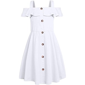 Fairy Dolls Girls Knee Length Cotton Dress