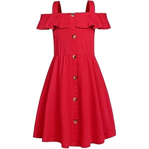 Fairy Dolls Girls Knee Length Cotton Dress