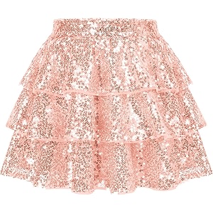 Fairy Dolls Girls Sequin Ruffle Skirt