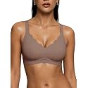 As Fairy Wireless Bras for Women Jelly Push Up Scalloped T-Shirt Bra