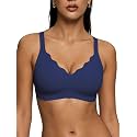As Fairy Wireless Bras for Women Jelly Push Up Scalloped T-Shirt Bra