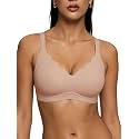 As Fairy Wireless Bras for Women Jelly Push Up Scalloped T-Shirt Bra